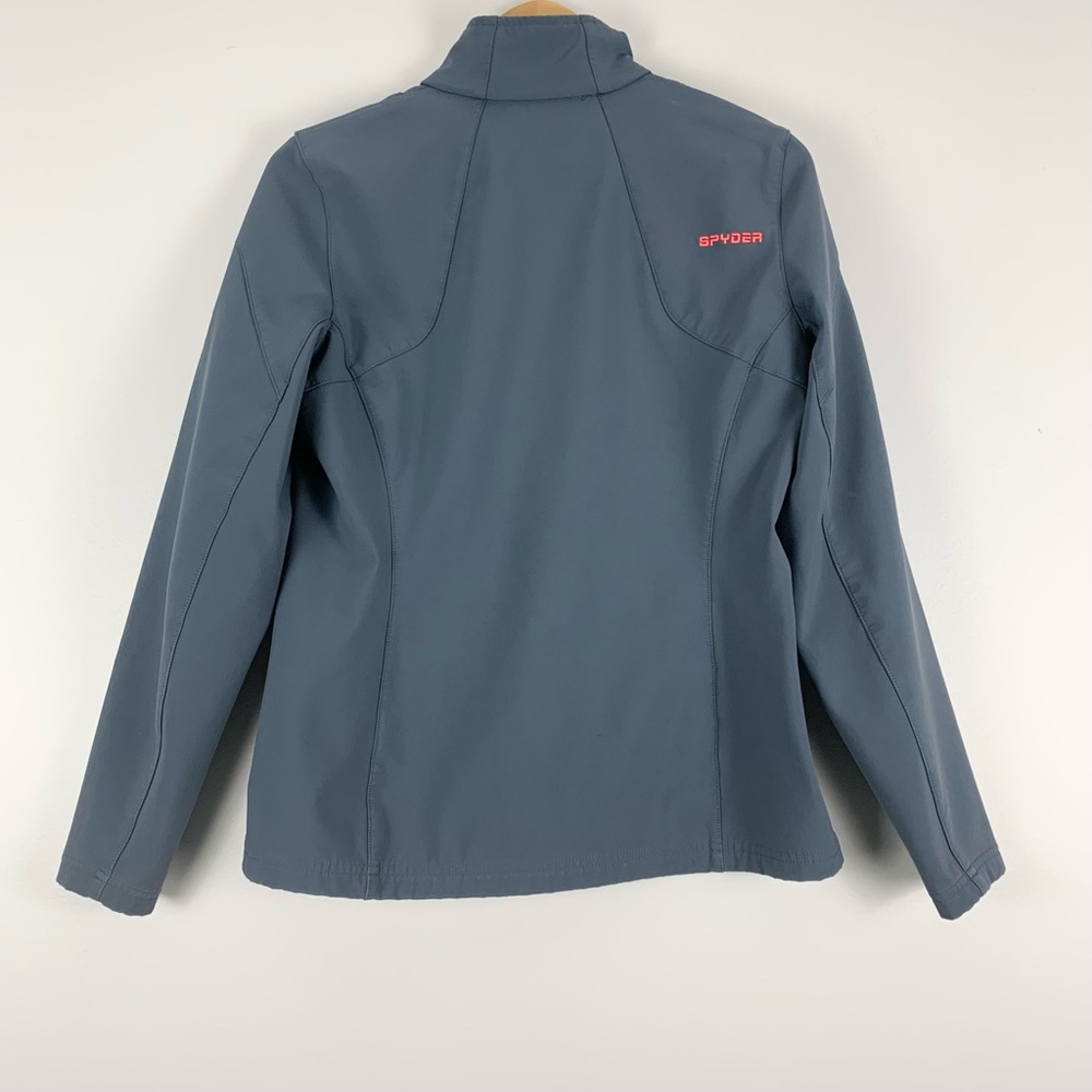 Spyder Jacket Full Zip Gray Pink Softshell Outerw… - image 8
